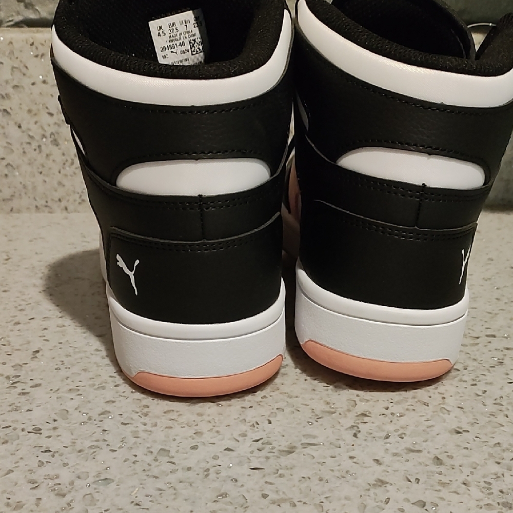 Puma Black and Pink High-Tops - Picture 3 of 5